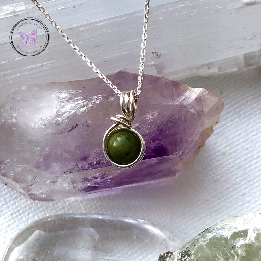 Nephrite Jade Silver Pendant